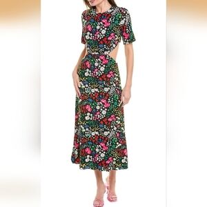 The Kooples Joyful Flower Cutout Maxi Dress Small